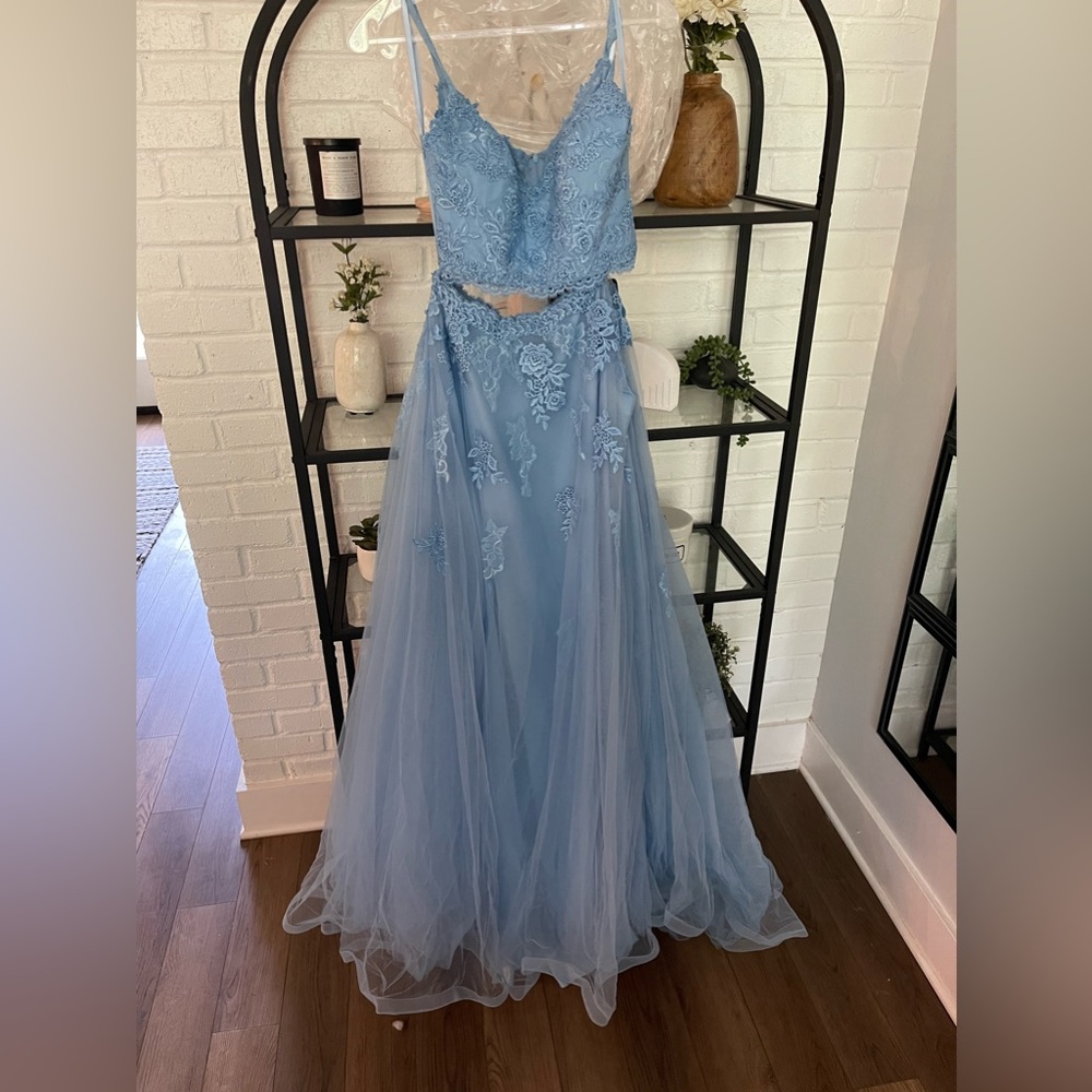 Baby blue formal dress